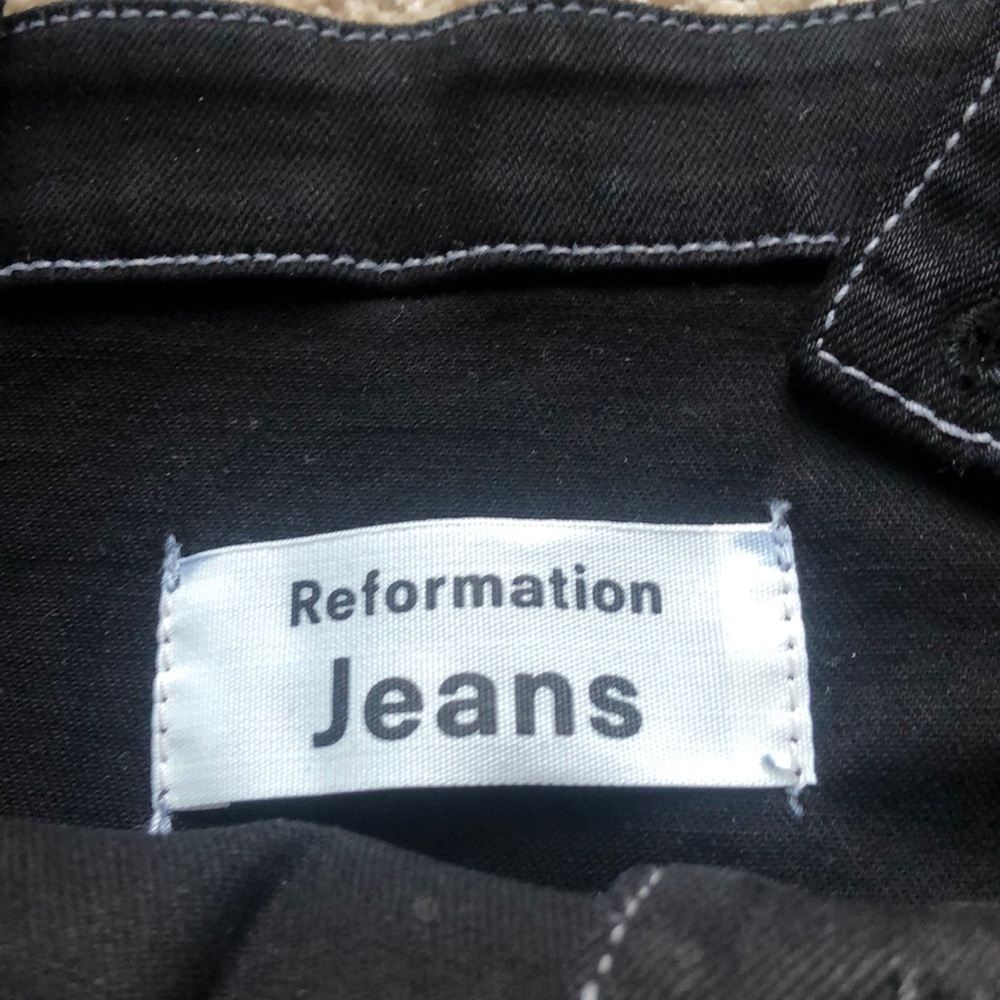 🌟nwot Reformation Roxanna Black denim dress - Picture 5 of 6